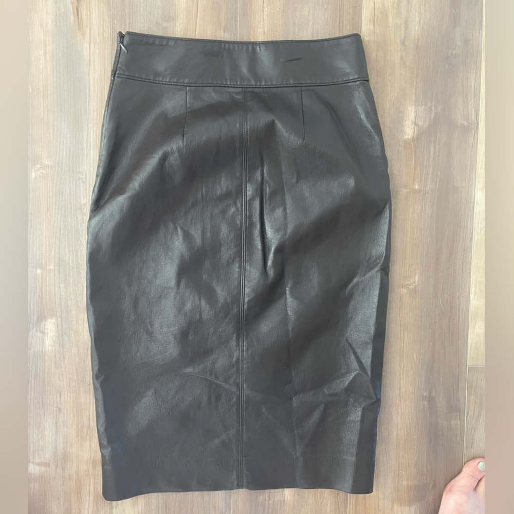 Babaton Faux leather skirt chocolate Brown